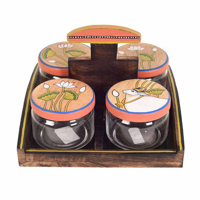 Pichhwai Leela Snacks Storage Jars - Set of 4 - Dining & Kitchen - 3