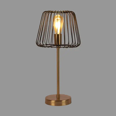 The "Imprisoned Bulb Lamp" Black and Gold Matt Brass Finish Table Lamp 73-210-53-2