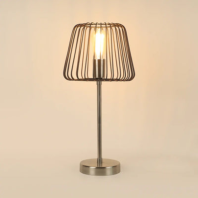"The Confined Bulb" Black and Silver Table Lamp in Pewter Finish 73-210-53-1