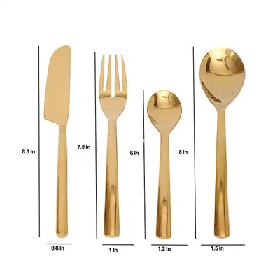 Ava Luxe Gold Cutlery Set of 24 80-003-21-2(24)