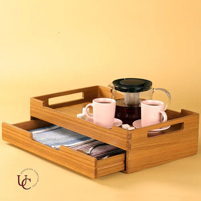 Serving Tray with Multi Utility Drawer - Dining & Kitchen - 2