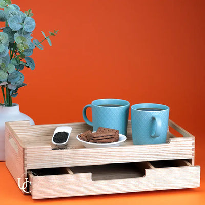 Serving Tray with Tea Bag Drawer - Dining & Kitchen - 3