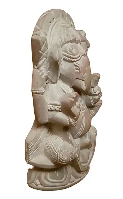 Vastu Ganesha Murti in Pink Stone S-99-80