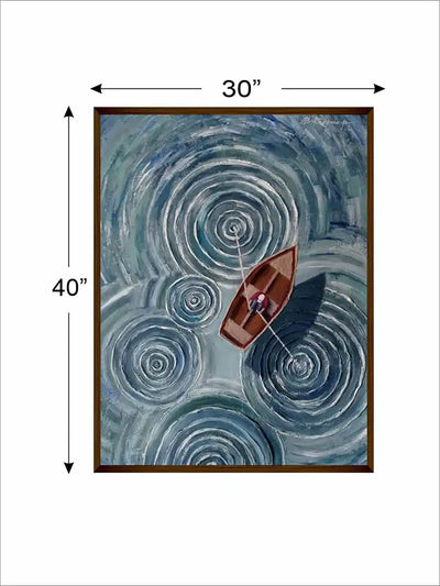 Landscape with Boat Abstract Art - Wall Decor - 4