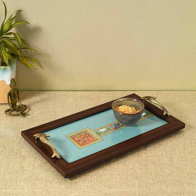 Periwinkle Elephant Serving Tray (16x9x2") - Dining & Kitchen - 1