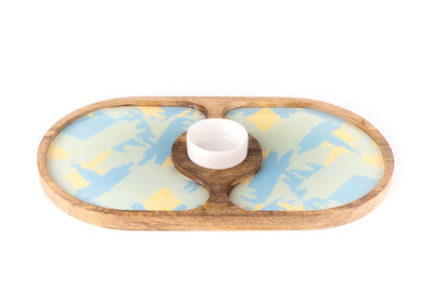 Chip and Dip Tropical Green Oval - Dining & Kitchen - 3