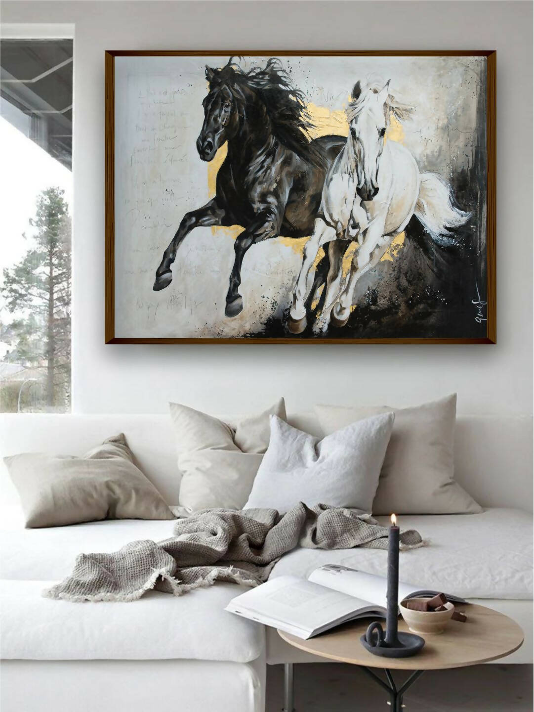 Black and White Horse Art - Wall Decor - 1