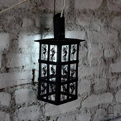 Wrought Iron Rectangle Lantern - Decor & Living - 1