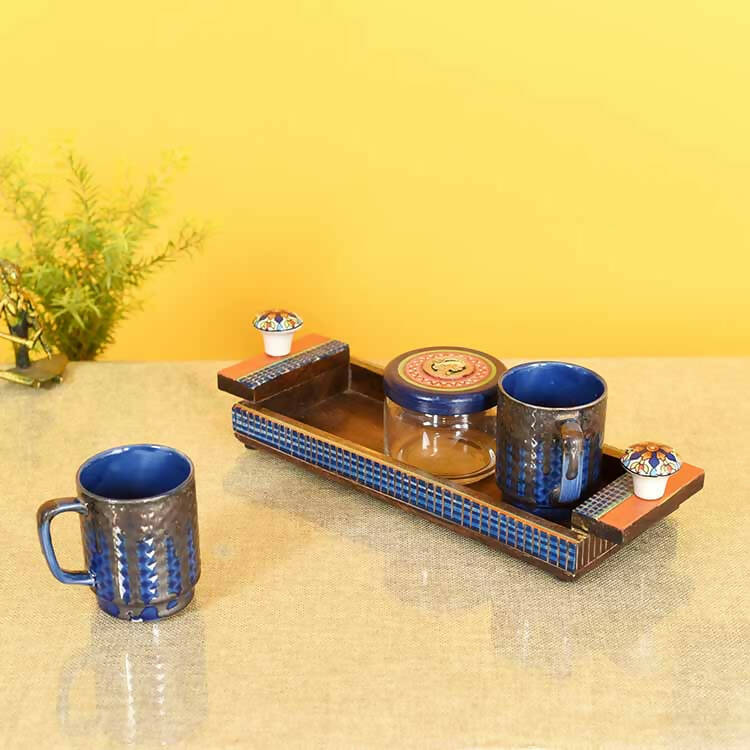 Azure Handcrafted Breakfast Set of 2 Cups and Jars - Dining & Kitchen - 1