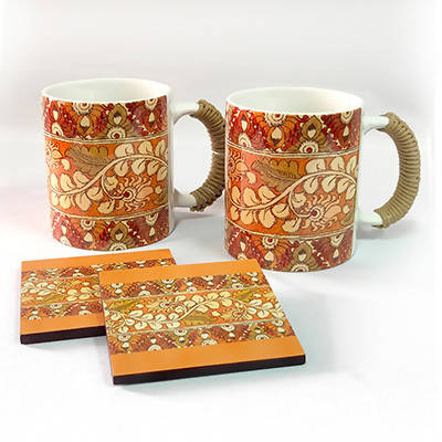 Orange Mug with Coaster - Dining & Kitchen - 1