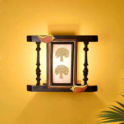 Handcrafted Love Birds Wall Lamp (9x5x8") - Decor & Living - 1