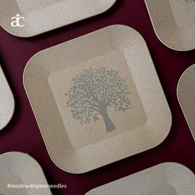 Patio Plate - Beige - Tree of Life (Pack of 4) - Dining & Kitchen - 1