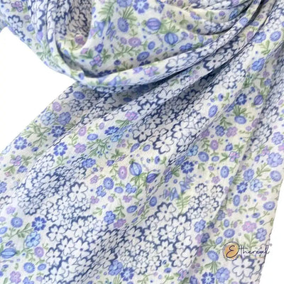 Purple Flower Printed Stole - Lifestyle Accessories - 9