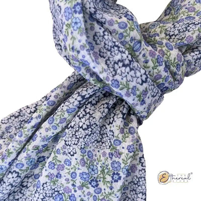Purple Flower Printed Stole - Lifestyle Accessories - 4