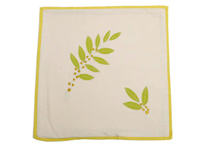 Embroided Lemon & Beige Cushion Covers - Set of 2 - Furnishing & Utilities - 8