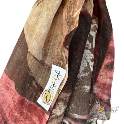 Red & Beige Geometry Printed Stole - Lifestyle Accessories - 3