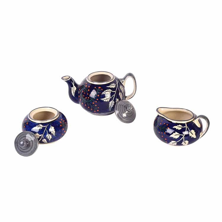 Blooming Leaves Tea Set w/Cups, Saucer & Creamer - Dining & Kitchen - 3