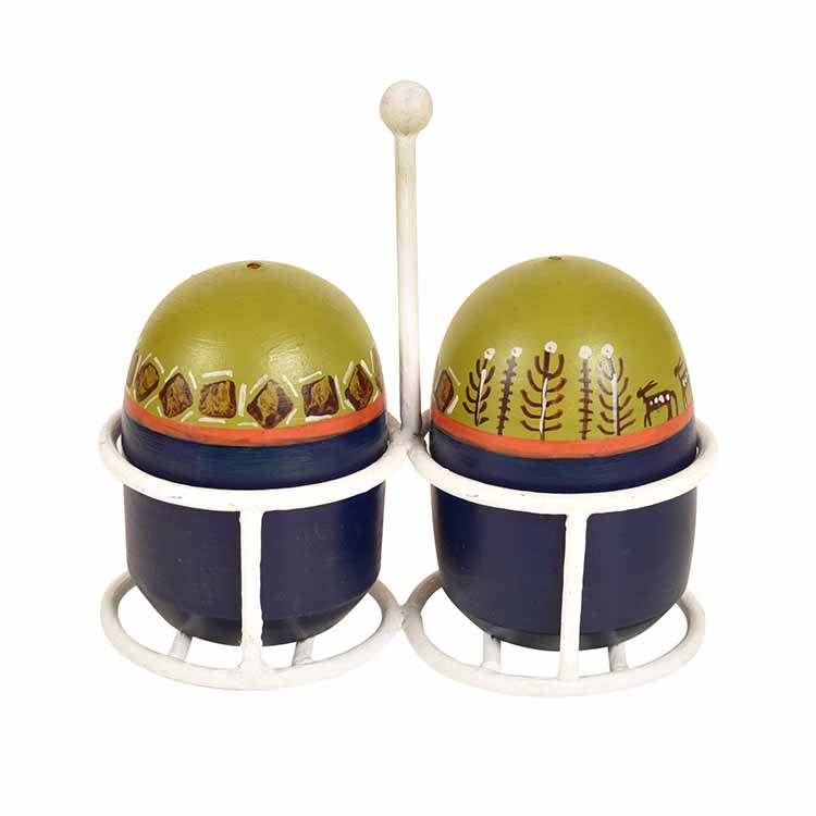 Oggy Salt n Pepper Dispensers with Metal Stand - Dining & Kitchen - 2