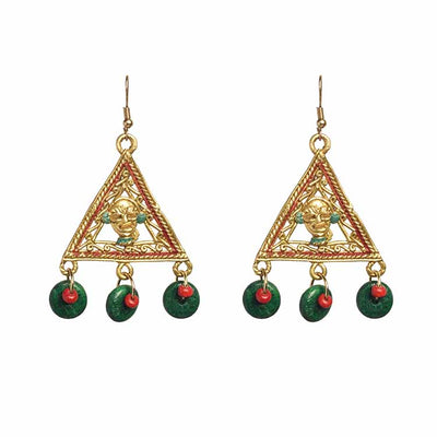 The Trinity Handcrafted Tribal Dhokra Earrings - Fashion & Lifestyle - 4