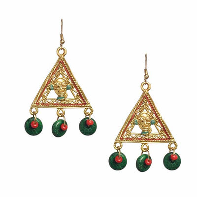 The Trinity Handcrafted Tribal Dhokra Earrings - Fashion & Lifestyle - 3