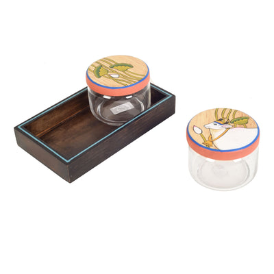 Pichhwai Leela Snacks Storage Jars - Set of 2 - Dining & Kitchen - 3
