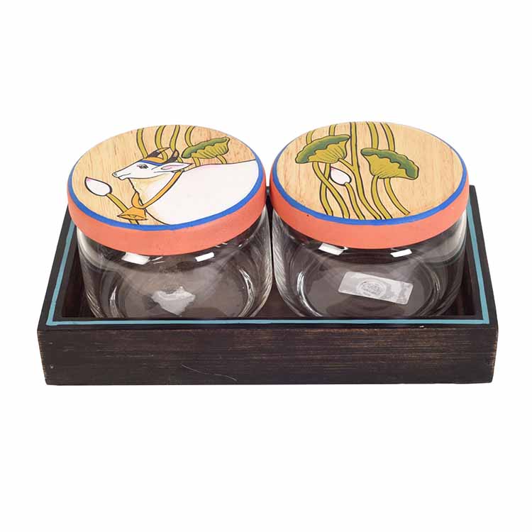 Pichhwai Leela Snacks Storage Jars - Set of 2 - Dining & Kitchen - 2