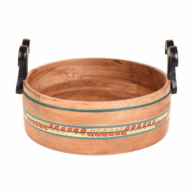 Rosho Fruit Basket Handcrafted in Mango Wood - Dining & Kitchen - 3