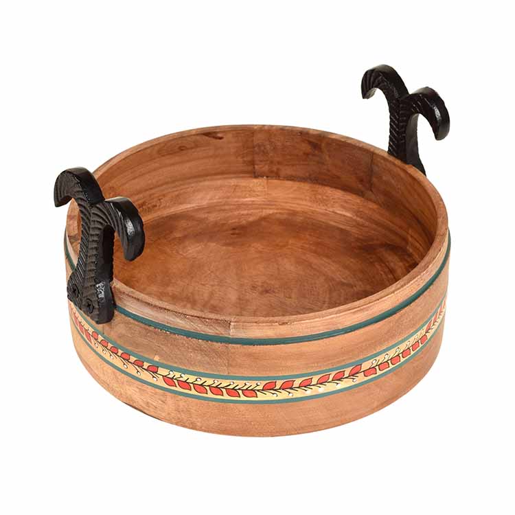 Rosho Fruit Basket Handcrafted in Mango Wood - Dining & Kitchen - 2
