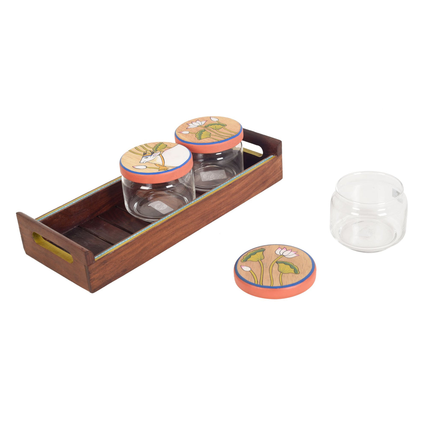 Pichhwai Leela Snacks Storage Jars - Set of 3 - Dining & Kitchen - 4