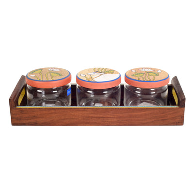 Pichhwai Leela Snacks Storage Jars - Set of 3 - Dining & Kitchen - 2