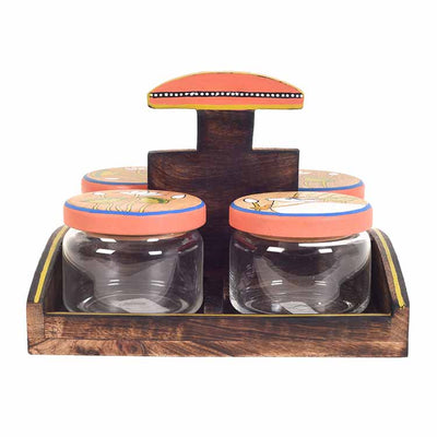 Pichhwai Leela Snacks Storage Jars - Set of 4 - Dining & Kitchen - 2