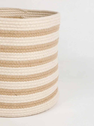 Cotton Dual Color Basket, Multiple Lines - Storage & Utilities - 4
