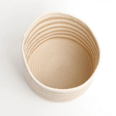 Cotton Dual Color Basket, Multiple Lines - Storage & Utilities - 3