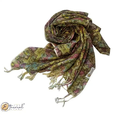 Green Snakeskin Printed Stole - Lifestyle Accessories - 6