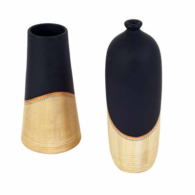Midnight's Secret Large Vase - Set of 2 (5x5x9.6, 4x4x11.5") - Decor & Living - 5