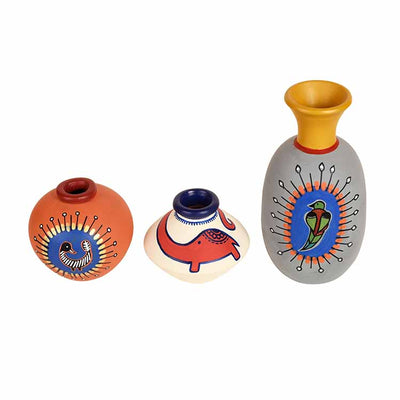 Happy Elephant Vases - Set of 3 in Orange/Grey/White - Decor & Living - 5