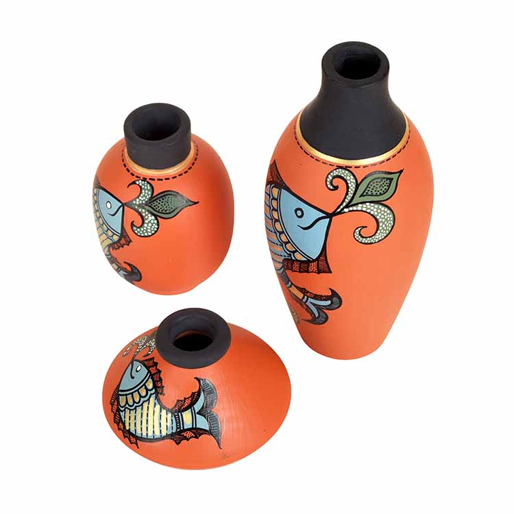 Happy Fishes Vases - Set of 3 in Orange - Decor & Living - 2
