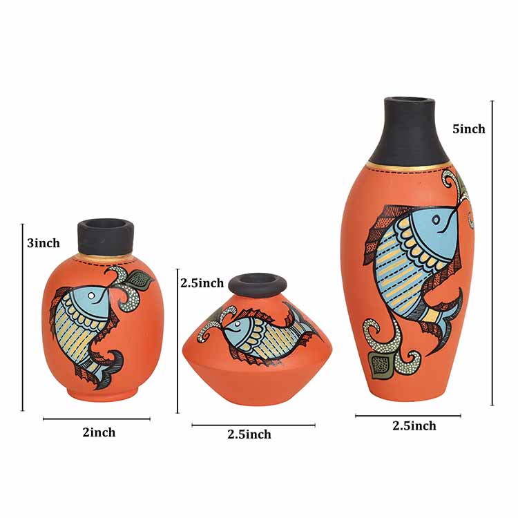 Happy Fishes Vases - Set of 3 in Orange - Decor & Living - 4