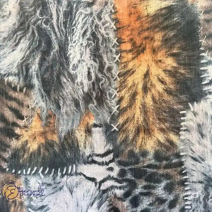 Mix Animal Fur Printed Stole - Lifestyle Accessories - 6