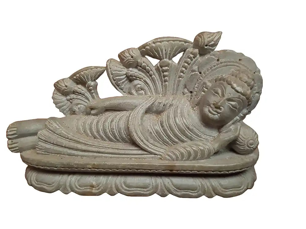 Reclining Buddha in Green Stone S-99-54