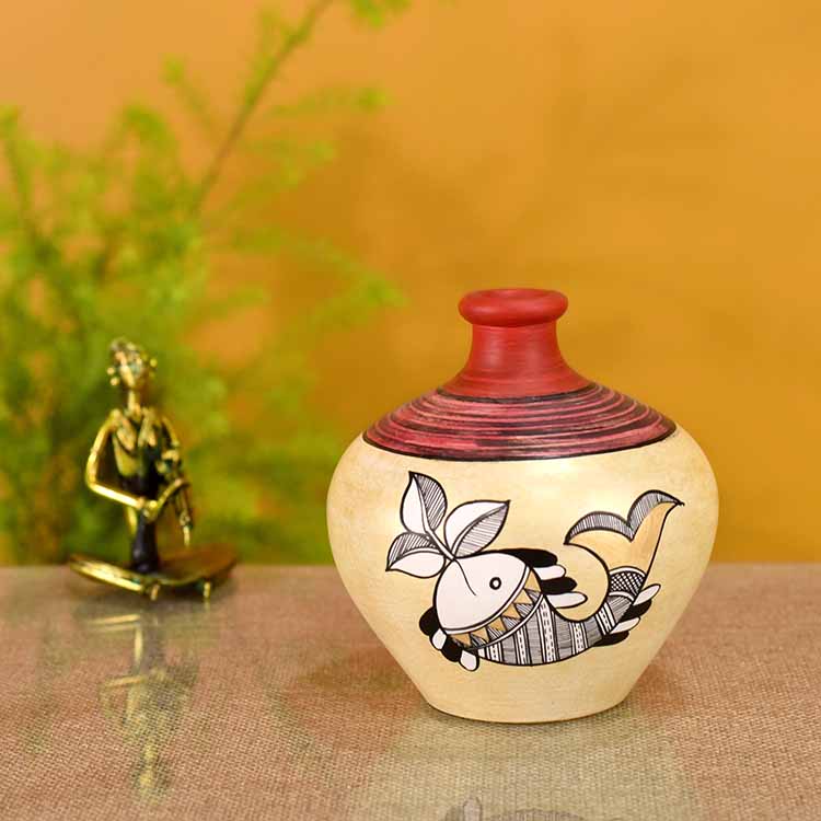 Handpainted Earthen Vases with Madhubani Art - Decor & Living - 2