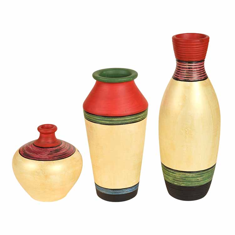 Handpainted Earthen Vases with Madhubani Art - Decor & Living - 7
