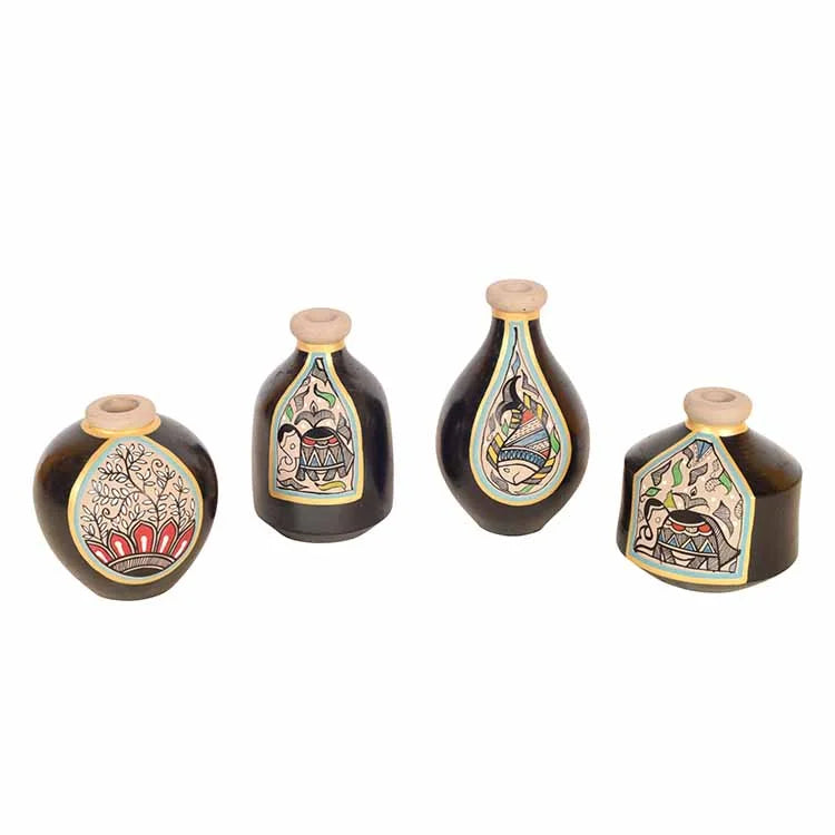 Madhubani Terracotta Miniature Decor Vases - Decor & Living - 2