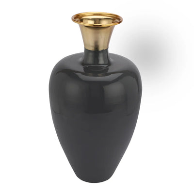 "Urn Deidra" Dim Grey Brass Vase- 53-117-43-3