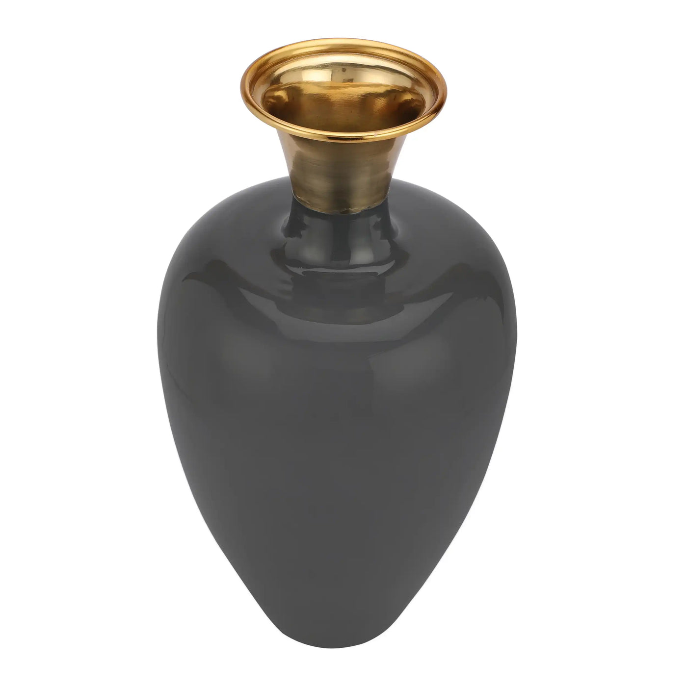 "Urn Deidra" Dim Grey Brass Vase- 53-117-43-3