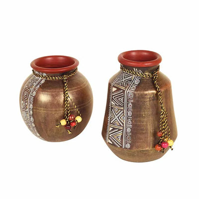 Simmering Sand Handpainted Terracotta Vase - Set of 2 - Decor & Living - 3