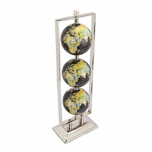 Vertical Triple Black Globe Stand-44-379-21-4-B