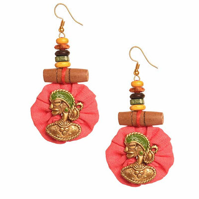 The Royal Empress Handcrafted Tribal Dhokra Round Earrings in Fuscia - Fashion & Lifestyle - 3
