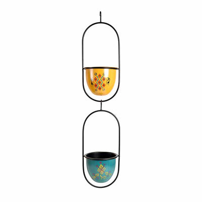 Colourful Hanging Planters - Set of 2 (7x6x33") - Decor & Living - 3