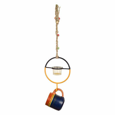 Terracotta Blue Cup Hanging Bird Feeder - Accessories - 3